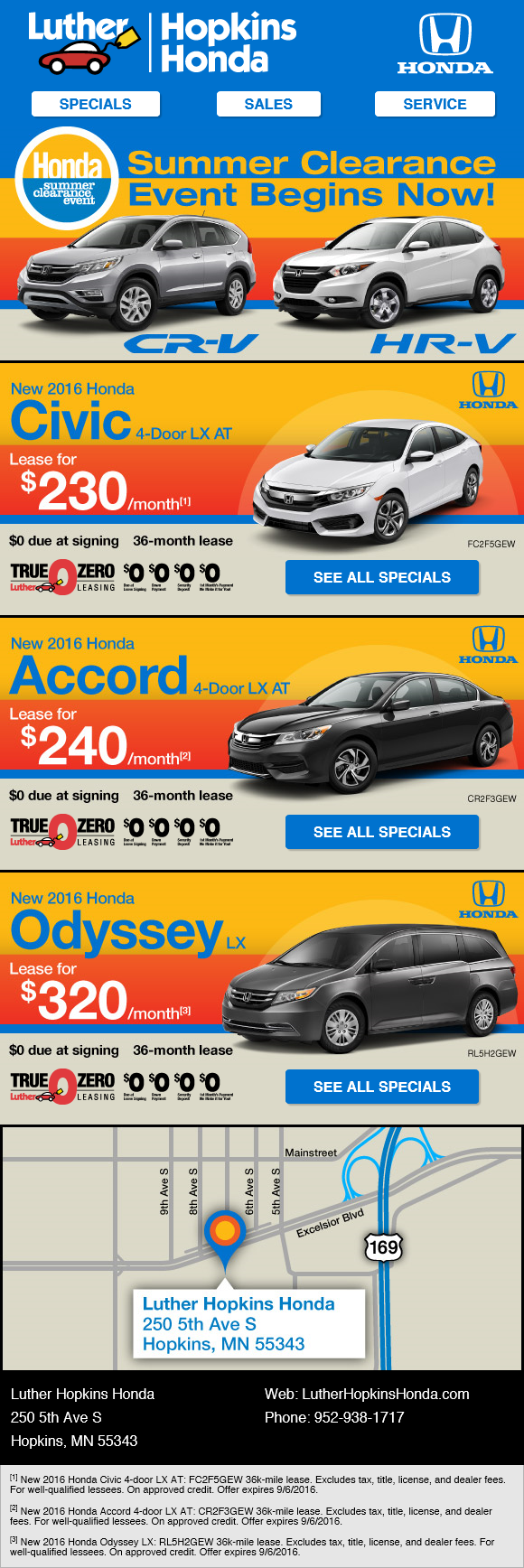 Luther Brookdale Honda Email