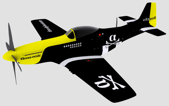 North American P-51 Mustang in thealphastate livery